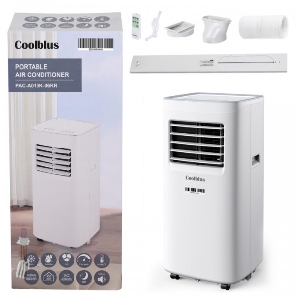 Coolblus Portable Air Conditioners,8400 BTU air conditioner Cools Up to 350 Sq. Ft. 3 in 1 Portable AC with Remote Control,24H Timer, Smart Sleep Mode